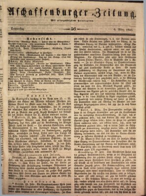 Aschaffenburger Zeitung Donnerstag 6. März 1845
