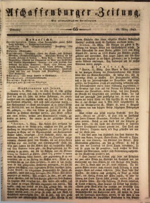 Aschaffenburger Zeitung Sonntag 16. März 1845