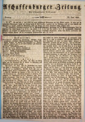 Aschaffenburger Zeitung Sonntag 22. Juni 1845