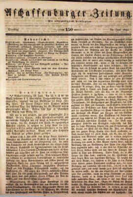 Aschaffenburger Zeitung Dienstag 24. Juni 1845