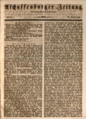 Aschaffenburger Zeitung Freitag 22. August 1845