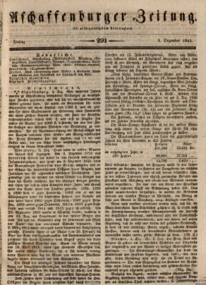 Aschaffenburger Zeitung Freitag 5. Dezember 1845