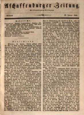 Aschaffenburger Zeitung Mittwoch 28. Januar 1846