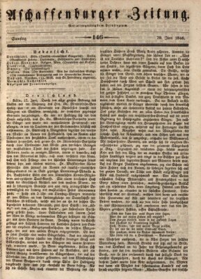 Aschaffenburger Zeitung Samstag 20. Juni 1846