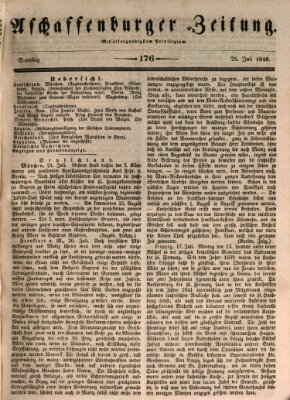 Aschaffenburger Zeitung Samstag 25. Juli 1846