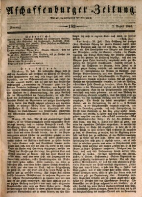 Aschaffenburger Zeitung Sonntag 2. August 1846