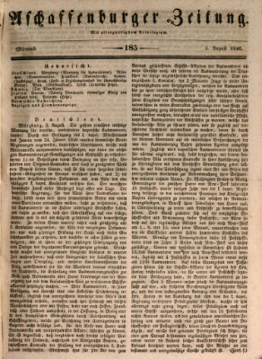 Aschaffenburger Zeitung Mittwoch 5. August 1846