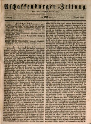 Aschaffenburger Zeitung Freitag 7. August 1846