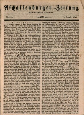 Aschaffenburger Zeitung Mittwoch 9. Dezember 1846