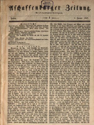 Aschaffenburger Zeitung Freitag 1. Januar 1847