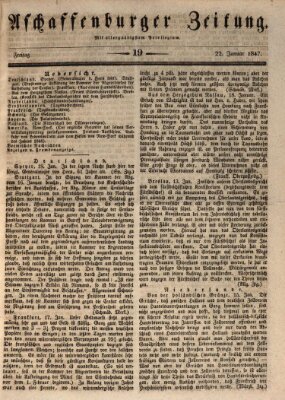 Aschaffenburger Zeitung Freitag 22. Januar 1847
