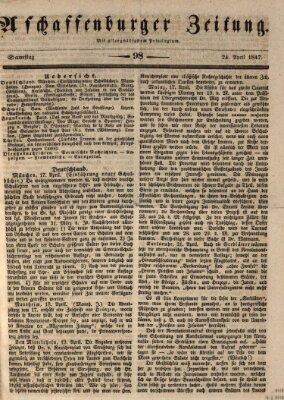 Aschaffenburger Zeitung Samstag 24. April 1847