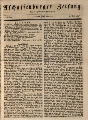 Aschaffenburger Zeitung Dienstag 4. Mai 1847