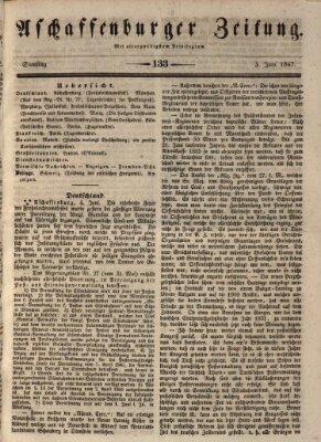 Aschaffenburger Zeitung Samstag 5. Juni 1847