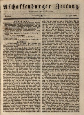 Aschaffenburger Zeitung Dienstag 8. Juni 1847
