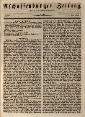 Aschaffenburger Zeitung Freitag 25. Juni 1847