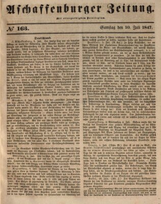 Aschaffenburger Zeitung Samstag 10. Juli 1847