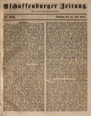 Aschaffenburger Zeitung Samstag 24. Juli 1847