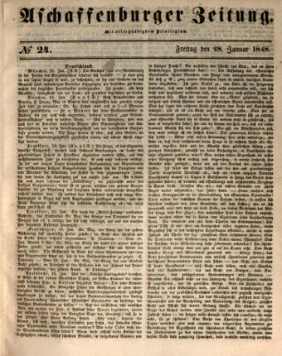 Aschaffenburger Zeitung Freitag 28. Januar 1848
