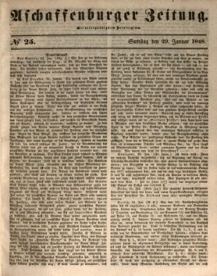 Aschaffenburger Zeitung Samstag 29. Januar 1848