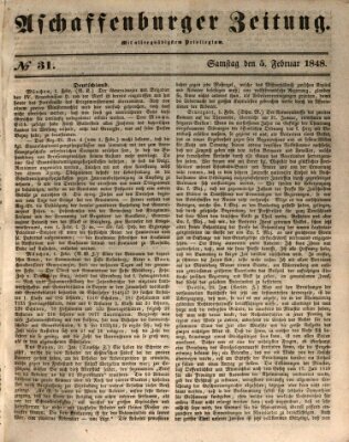 Aschaffenburger Zeitung Samstag 5. Februar 1848