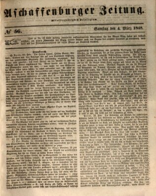 Aschaffenburger Zeitung Samstag 4. März 1848