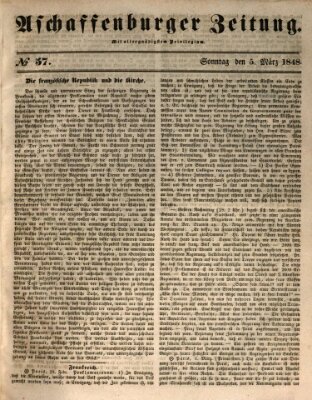 Aschaffenburger Zeitung Sonntag 5. März 1848