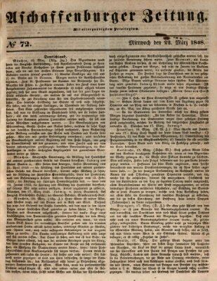 Aschaffenburger Zeitung Mittwoch 22. März 1848