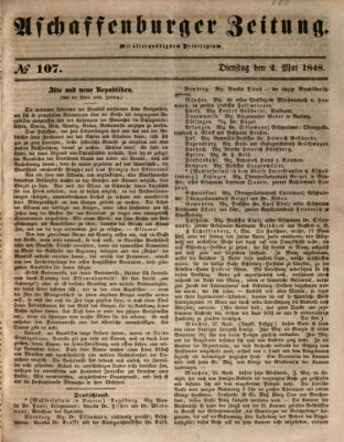 Aschaffenburger Zeitung Dienstag 2. Mai 1848