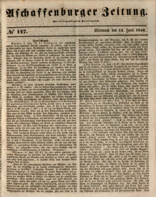 Aschaffenburger Zeitung Mittwoch 14. Juni 1848