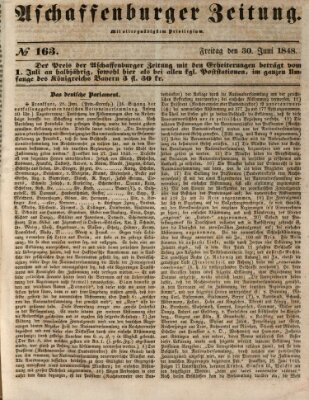 Aschaffenburger Zeitung Freitag 30. Juni 1848