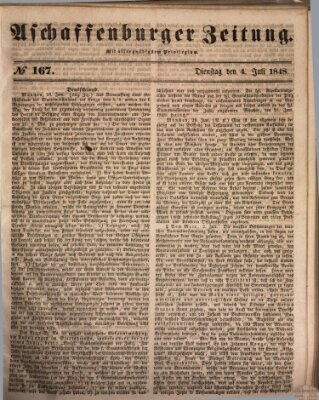 Aschaffenburger Zeitung Dienstag 4. Juli 1848