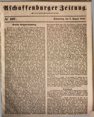 Aschaffenburger Zeitung Donnerstag 3. August 1848