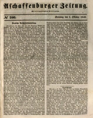 Aschaffenburger Zeitung Sonntag 1. Oktober 1848