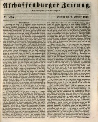 Aschaffenburger Zeitung Montag 2. Oktober 1848