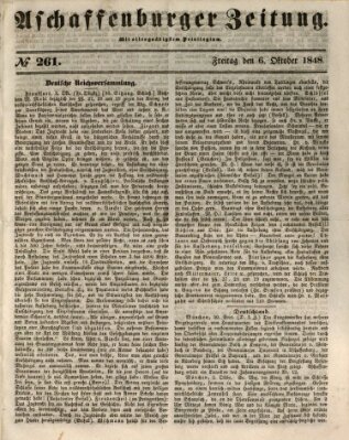 Aschaffenburger Zeitung Freitag 6. Oktober 1848
