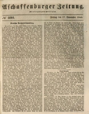 Aschaffenburger Zeitung Freitag 17. November 1848