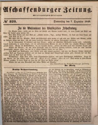 Aschaffenburger Zeitung Donnerstag 7. Dezember 1848