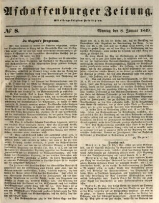 Aschaffenburger Zeitung Montag 8. Januar 1849