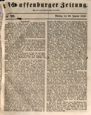 Aschaffenburger Zeitung Montag 29. Januar 1849