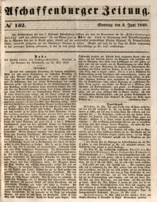 Aschaffenburger Zeitung Sonntag 3. Juni 1849