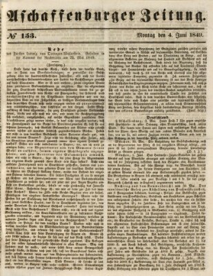 Aschaffenburger Zeitung Montag 4. Juni 1849