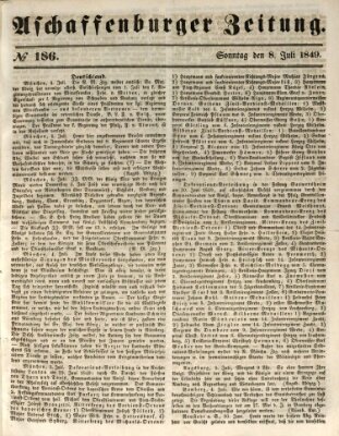 Aschaffenburger Zeitung Sonntag 8. Juli 1849