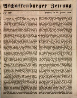 Aschaffenburger Zeitung Dienstag 29. Januar 1850