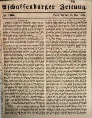 Aschaffenburger Zeitung Donnerstag 16. Mai 1850