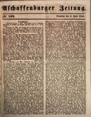 Aschaffenburger Zeitung Dienstag 4. Juni 1850