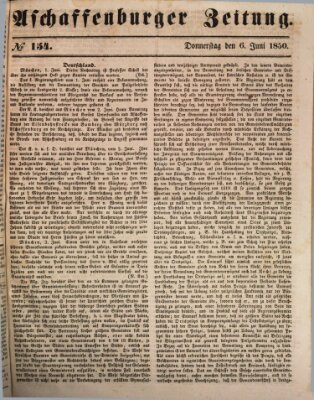 Aschaffenburger Zeitung Donnerstag 6. Juni 1850