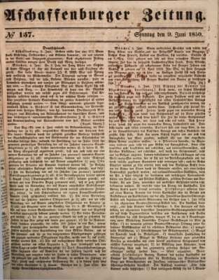 Aschaffenburger Zeitung Sonntag 9. Juni 1850