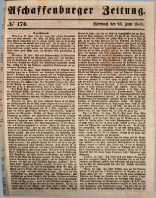 Aschaffenburger Zeitung Mittwoch 26. Juni 1850