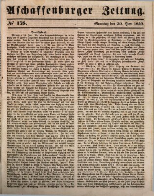 Aschaffenburger Zeitung Sonntag 30. Juni 1850